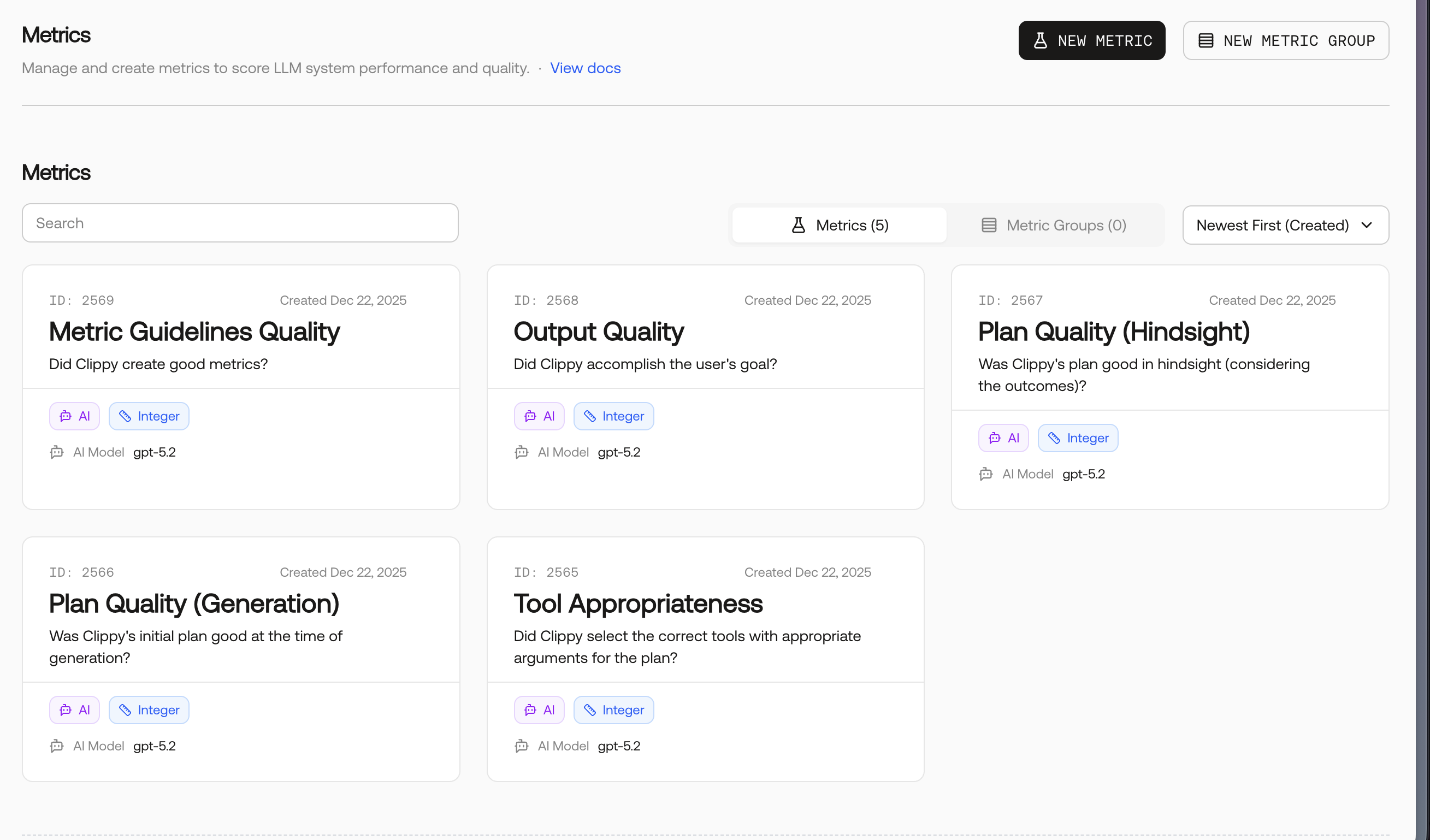 Adding a New Custom Metric